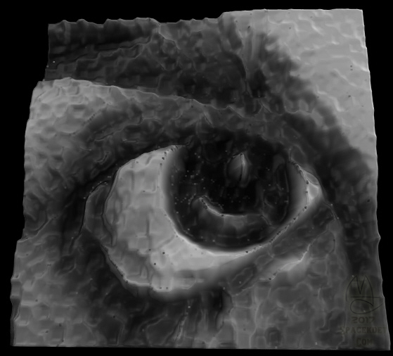 Displacement mapping using image map of Casey Langen's eye.