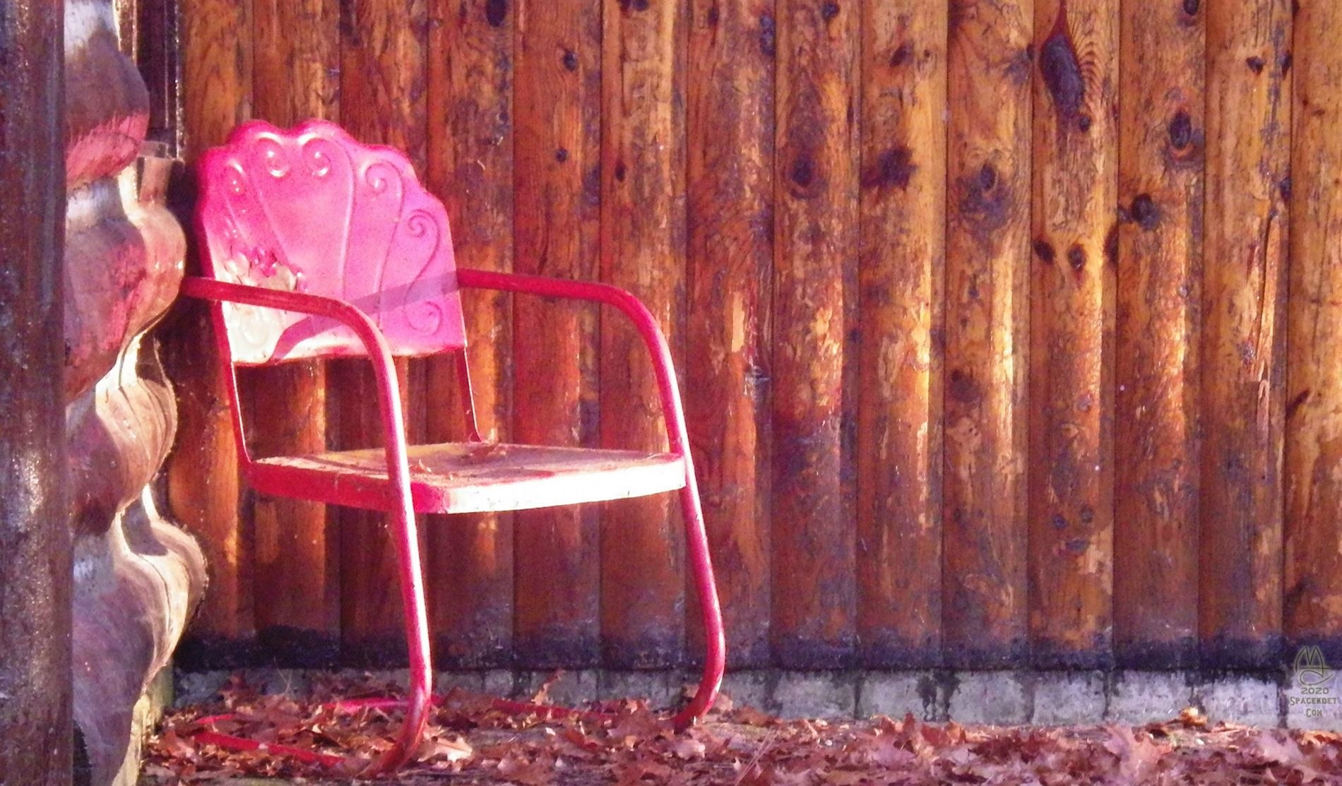 Red chair.