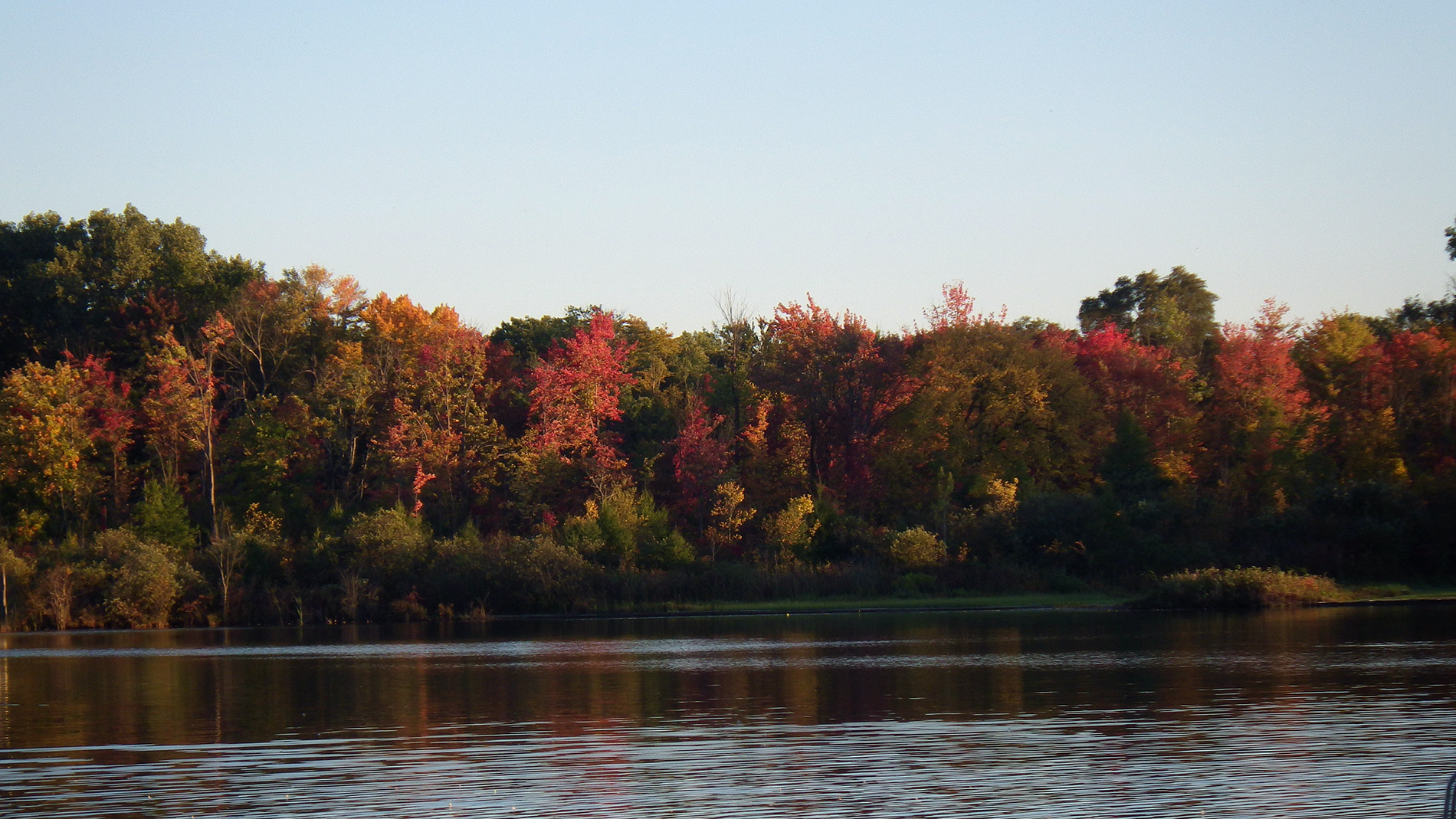 Sunset on Commerce Lake.