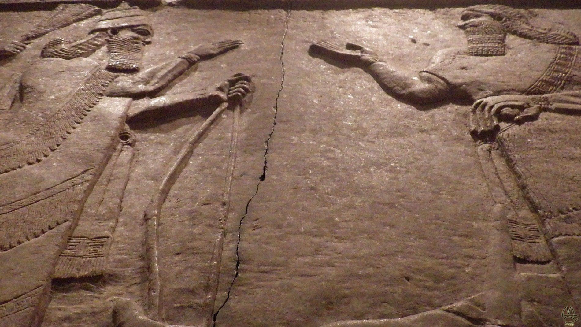 Assyrian ruler Tiglath-Pileser III receives homage. 745-727 BCE.