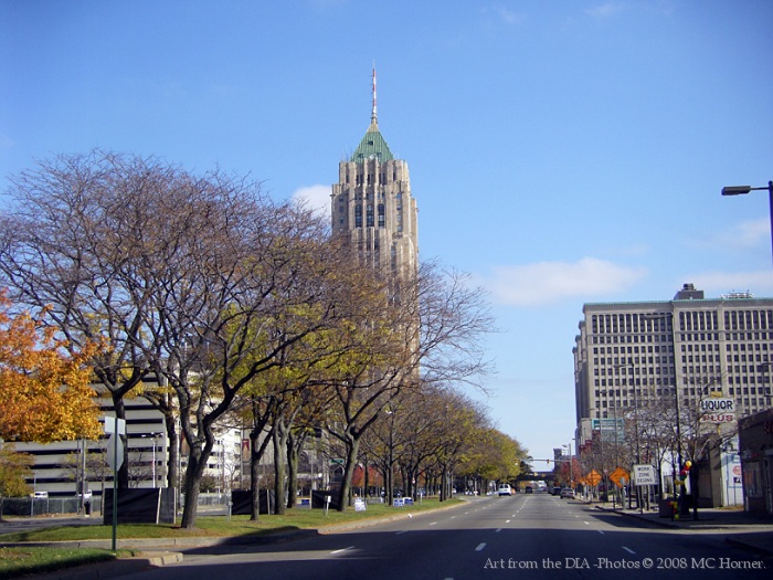 West Grand Boulevard, Fisher Building (left) and former GM Building (right) Detroit, MI