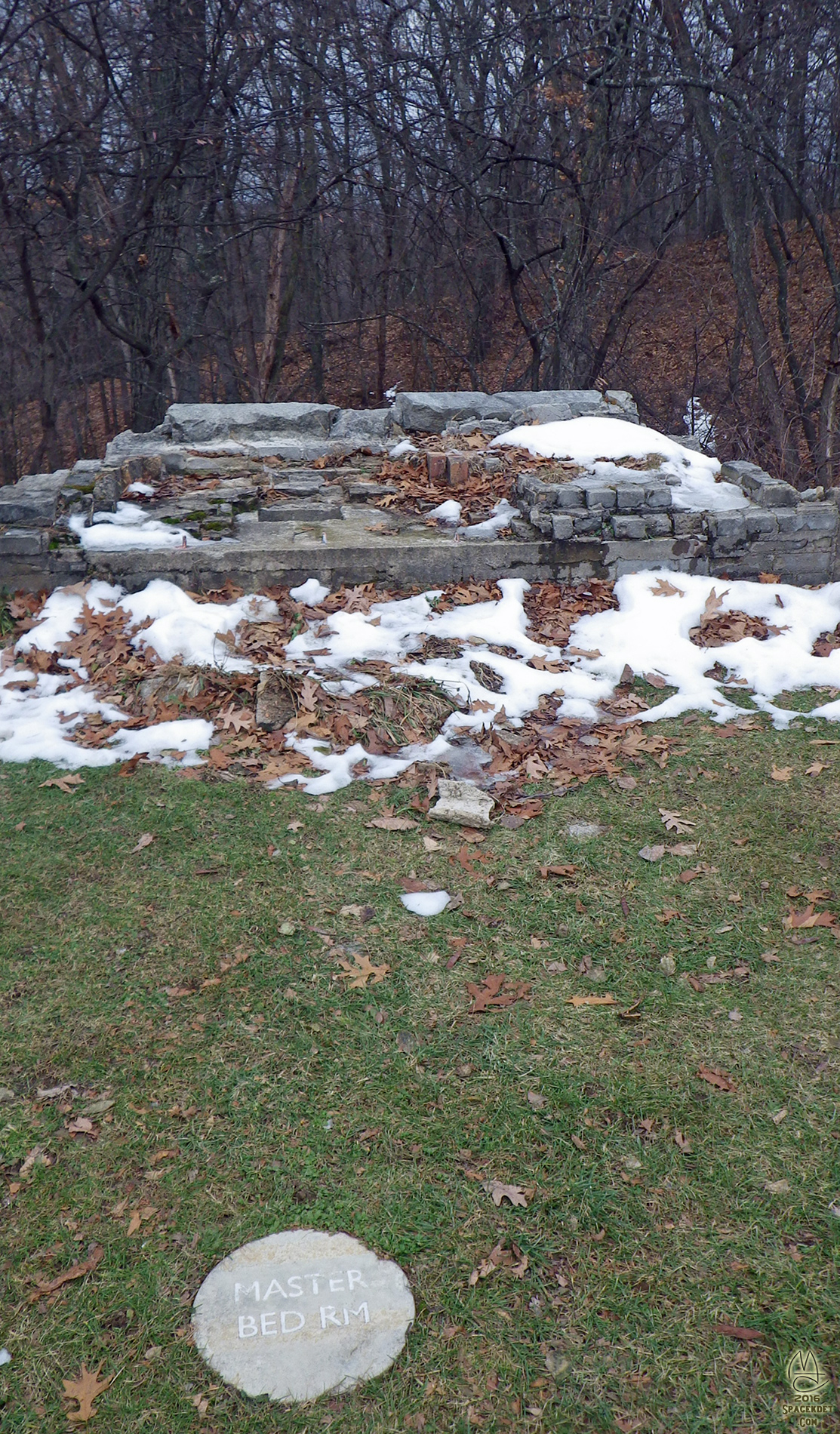 Ruins of Master Bedroom fireplace.