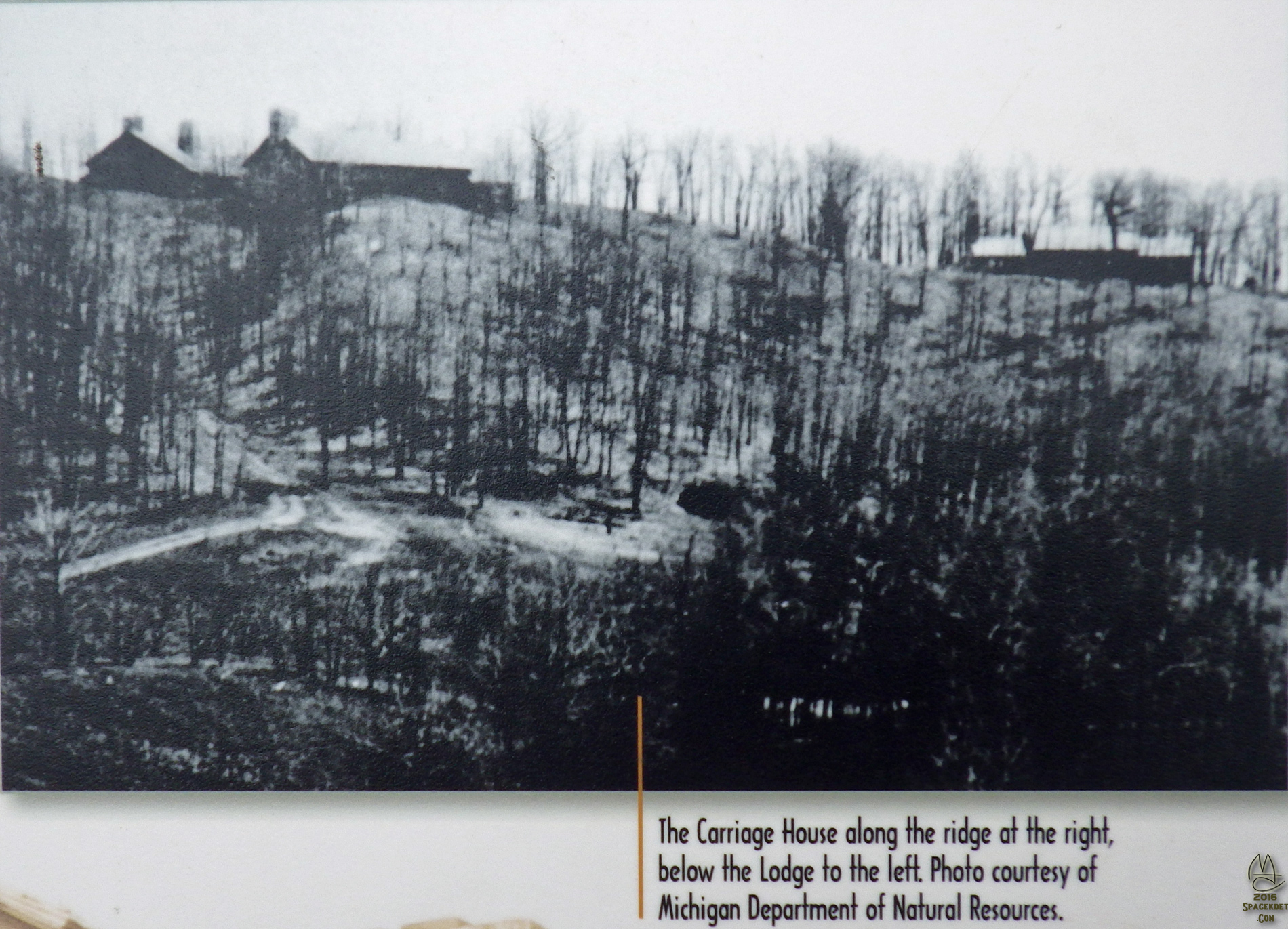 Historic view from the west, below the ridge. Second growth forest has recovered quite a bit since then.