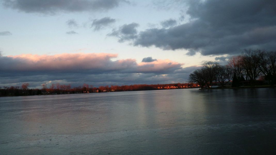 Thin Ice. Commerce Lake, Michigan.