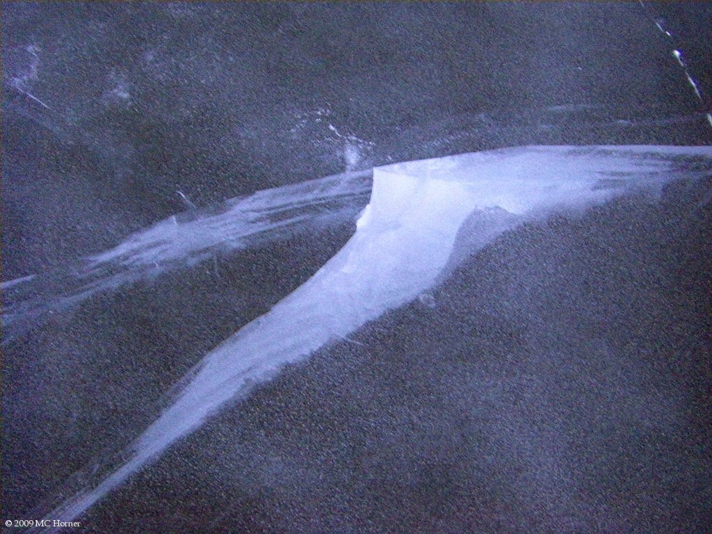 Pressure cracks.