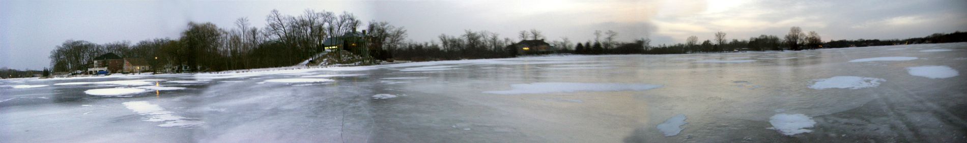 East to West pano, east side of North Commerce Lake.