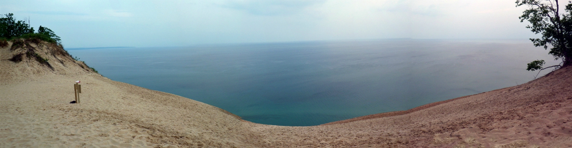 Lake Michigan overlook.  To see a full size  pano, click here.