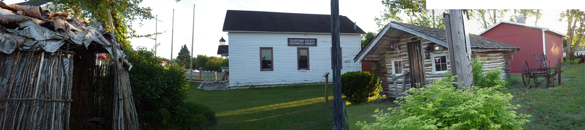 Behind the Depot, a display of historical artifacts. To see the full size pano  click here.