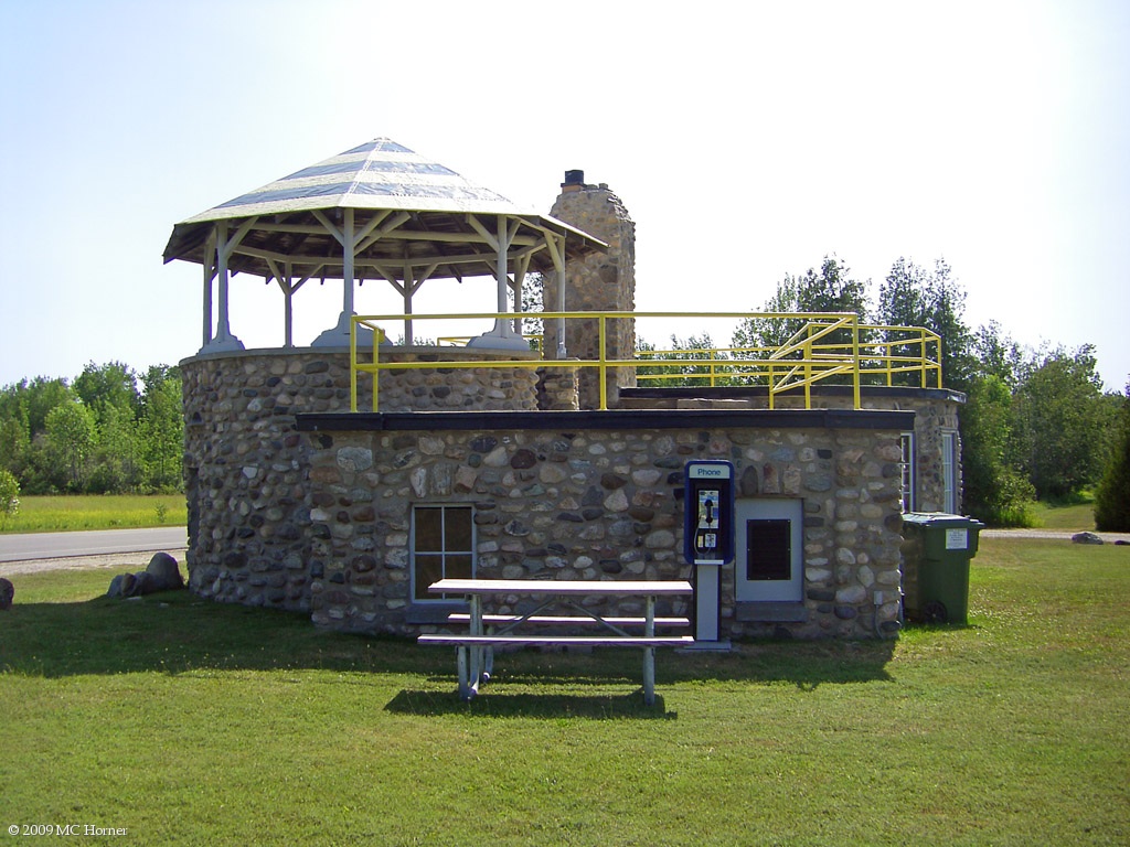 North side, tower and observation deck.