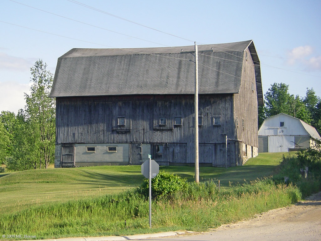 Swayback barn, back out on M-72.