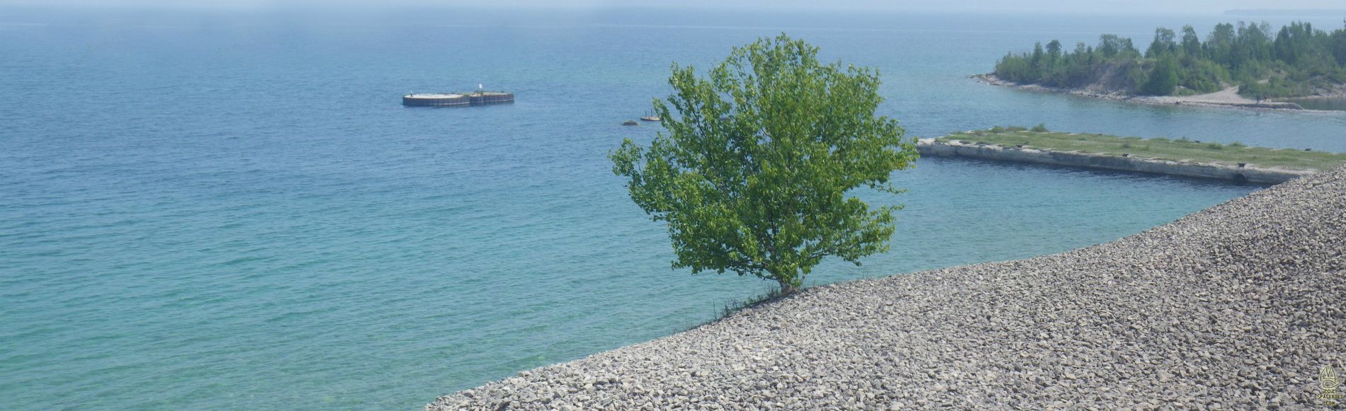 Rockport, Michigan; view of Lake Huron. Trimmed pano. Photos by Grant B.