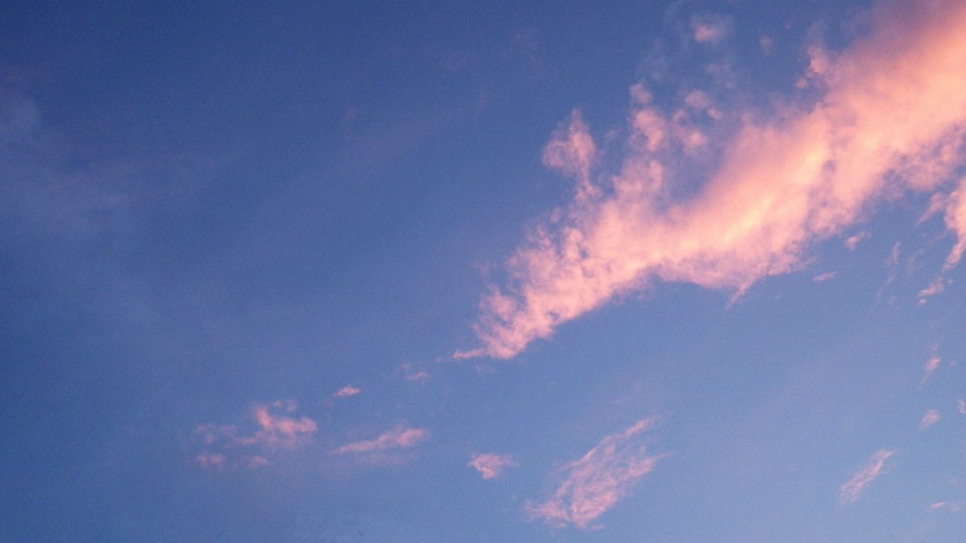 High cirrus at sunset.