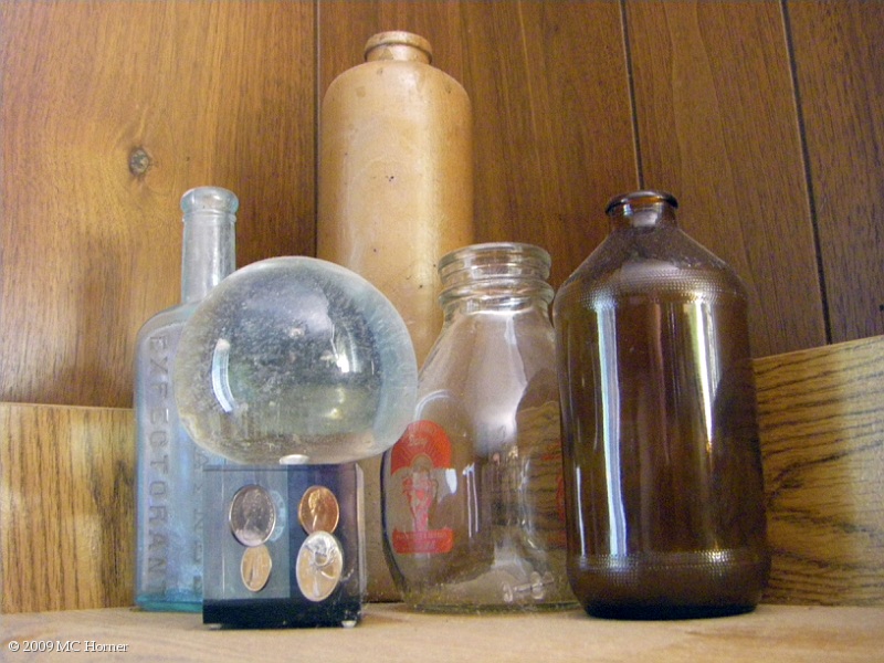 Plastic, glass, ceramic, wood.