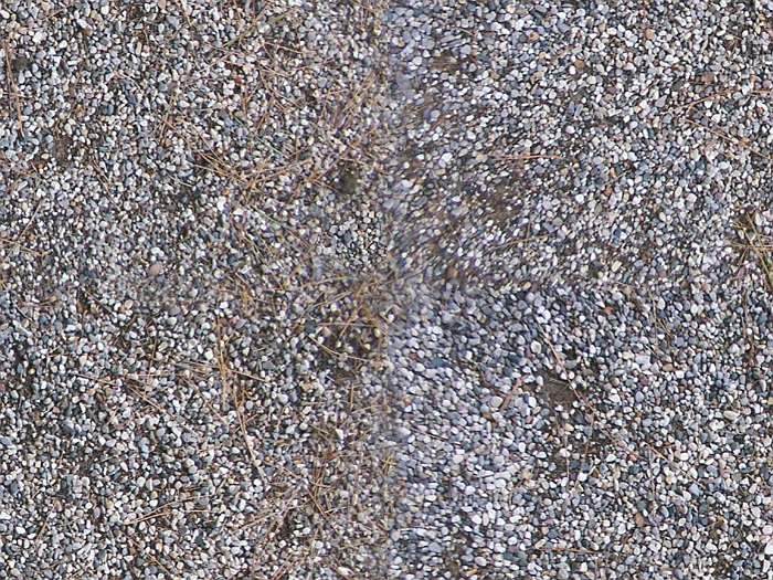 Tileable pea gravel and pine needles texture.