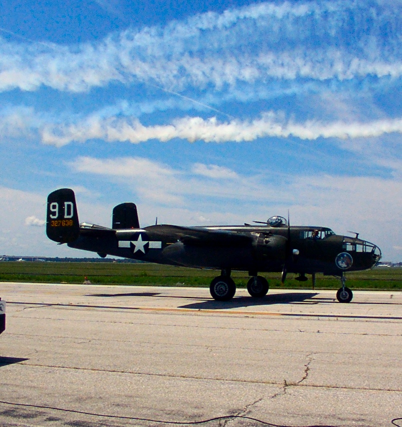 B-25 taxiing.