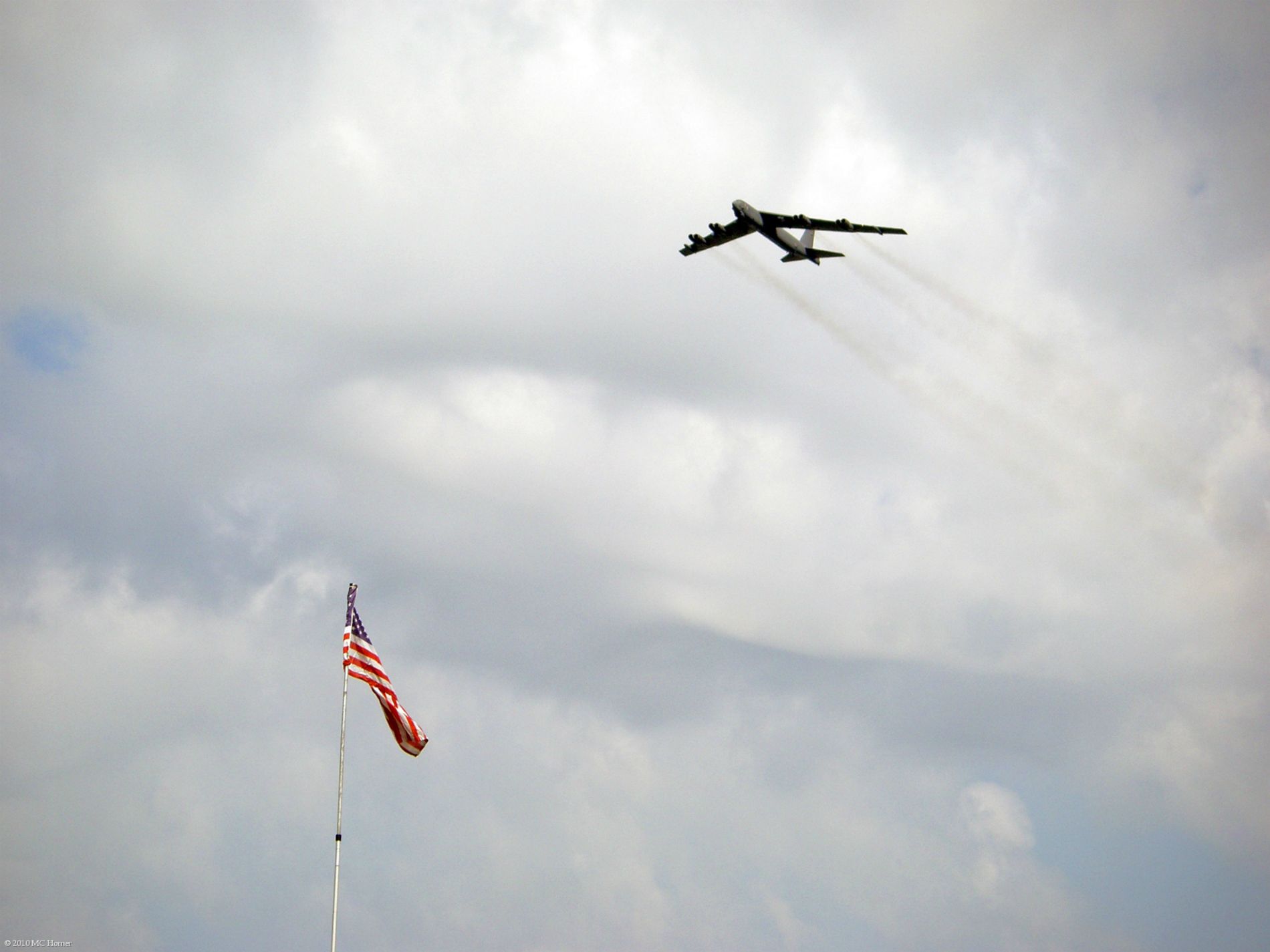 After the morning battle, a B-52 flyover.