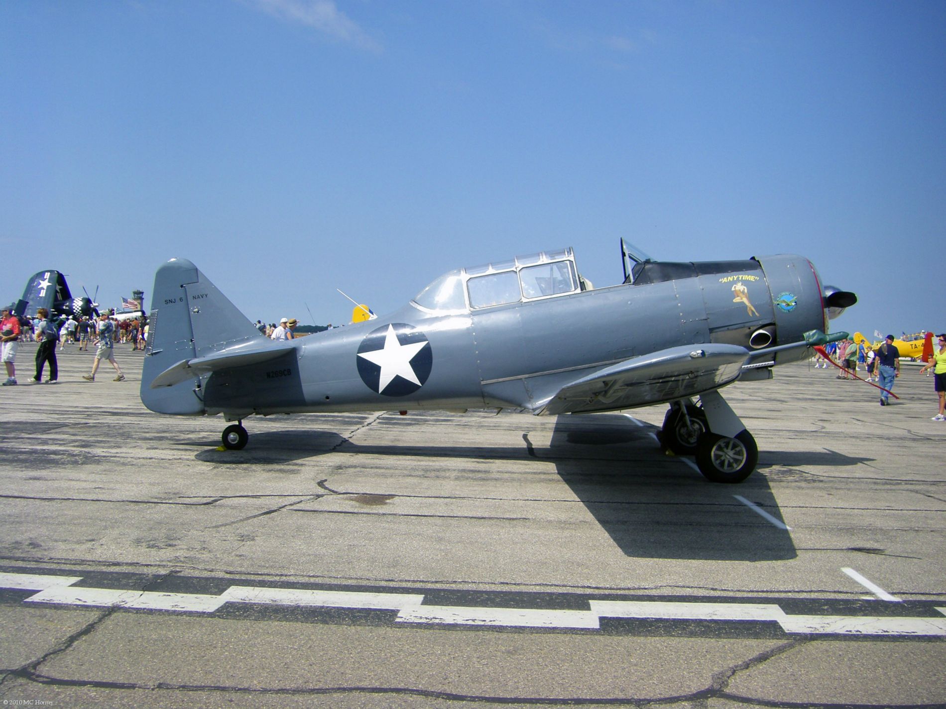 One of the 'Screamin' Rebels' T-6 aerobatic team.