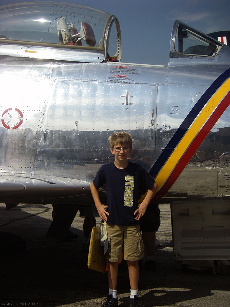 F-86F Sabre.(Boy shown for scale)