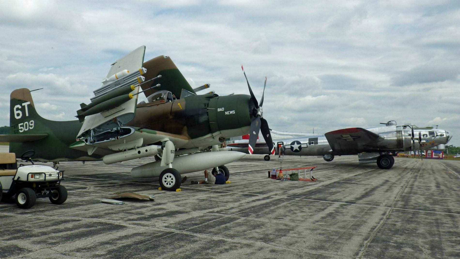 Douglas AD-5W and Boeing B-17