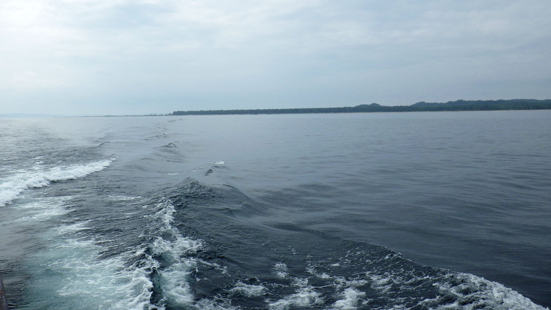 South east shore view of North Manitou. Watch a short  video snippet HERE.