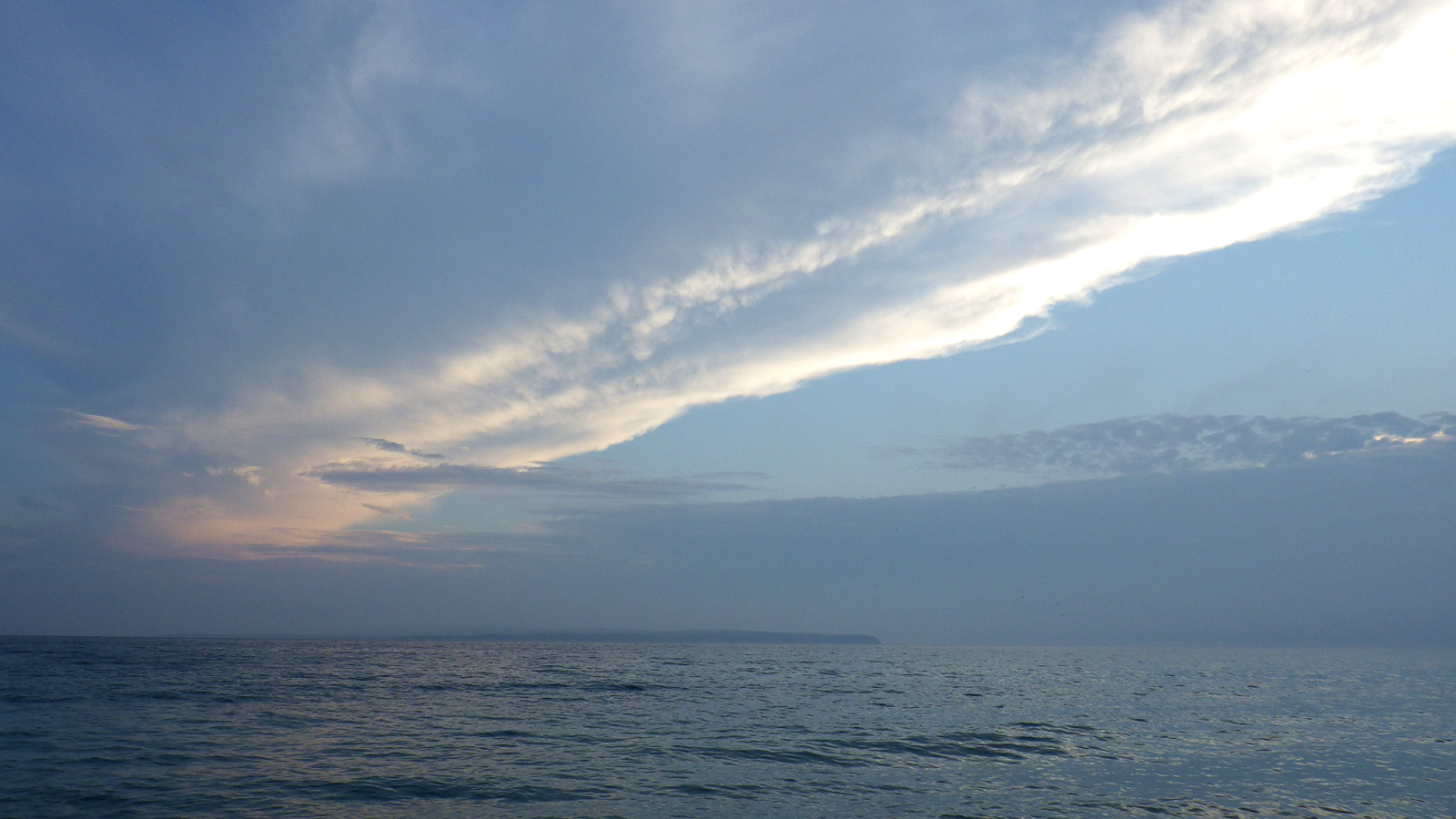 Sunset clouds over South Manitou Island.