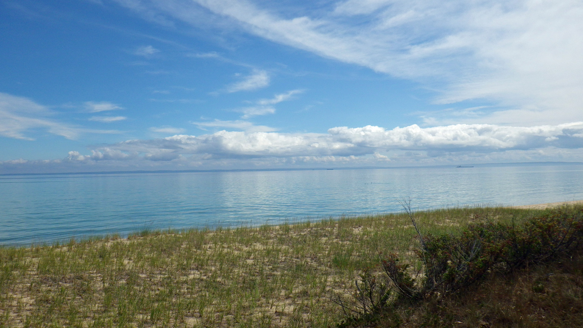 High clouds over the water.