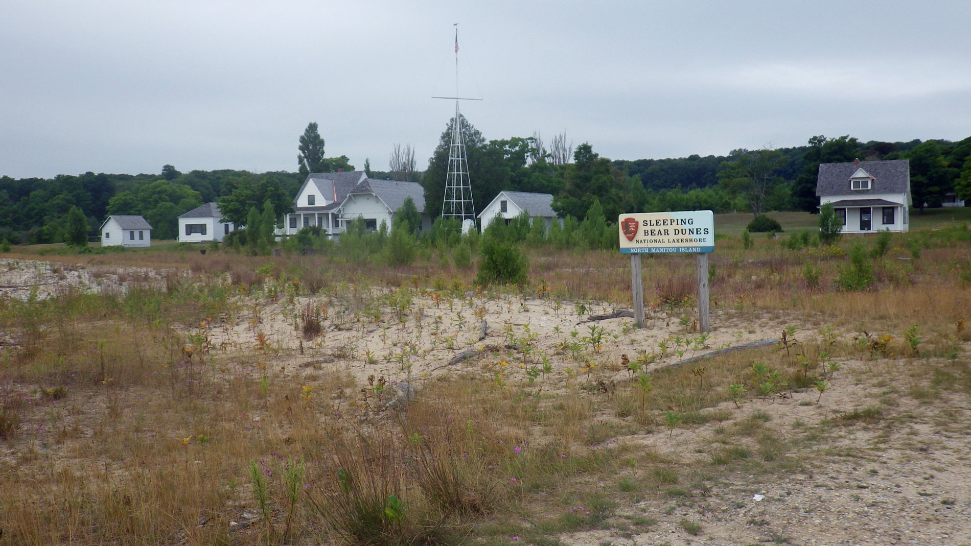 Gateway to North Manitou. The old Coast Guard Station.   More info about this Station.