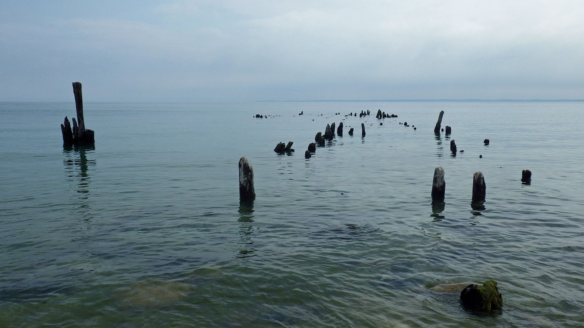 Historic pier ruins.