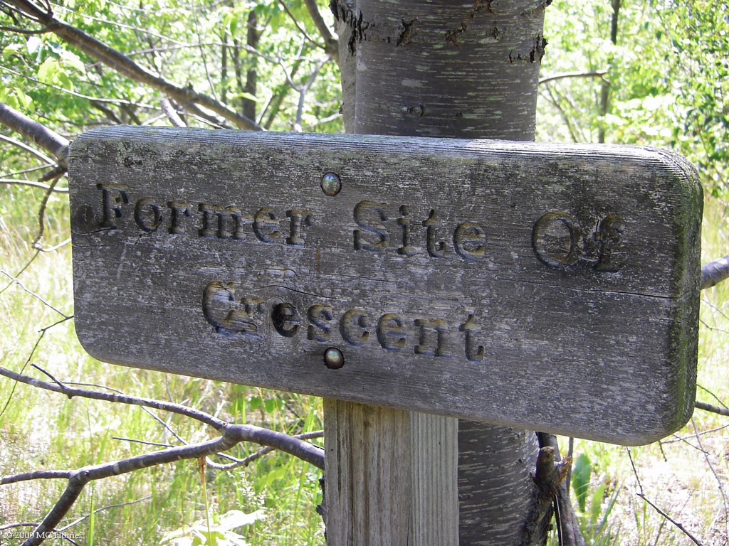 Former site of Crescent City, long gone logging town.