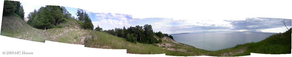 One of the open sandy 'blowouts' along the buff. See the full size pano here. (1.58 MB)©