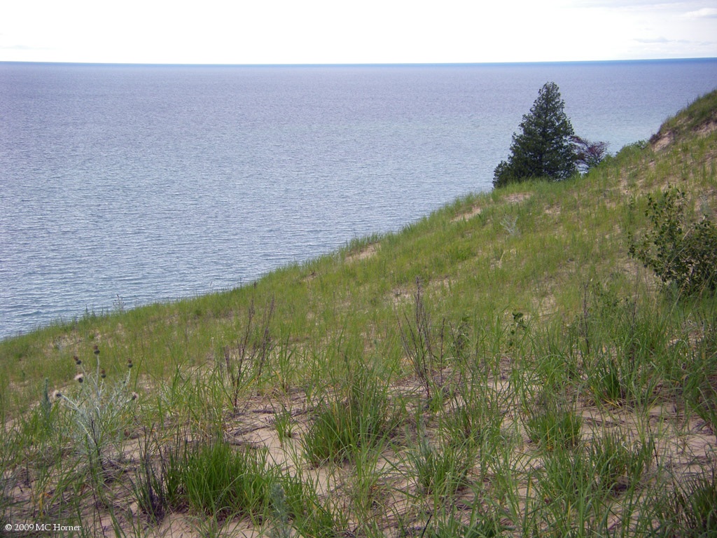 Cold place in the winter. Looking northwest over Lake Michigan.