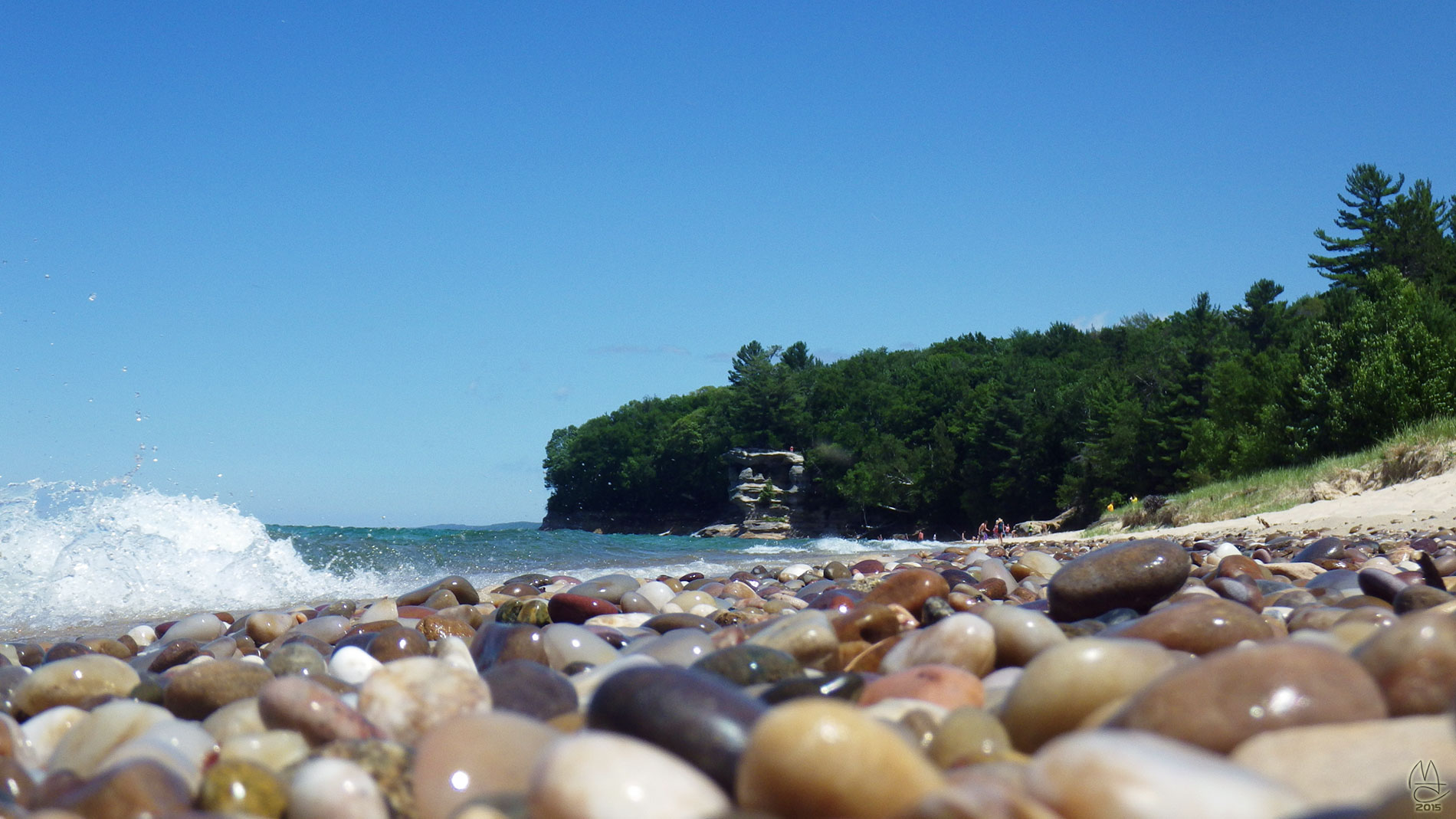 Beach rocks.