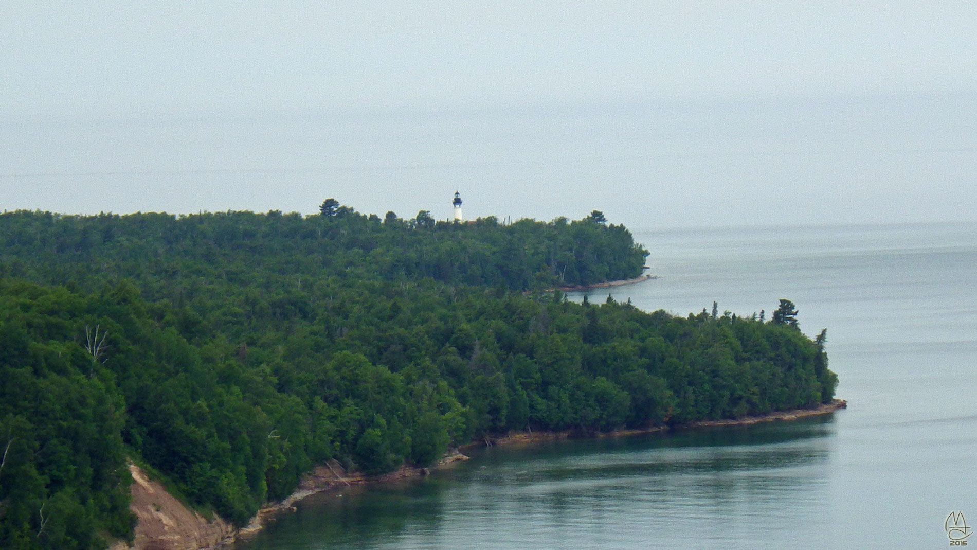 AuSable Point Light Station viewed from the Log Slide.