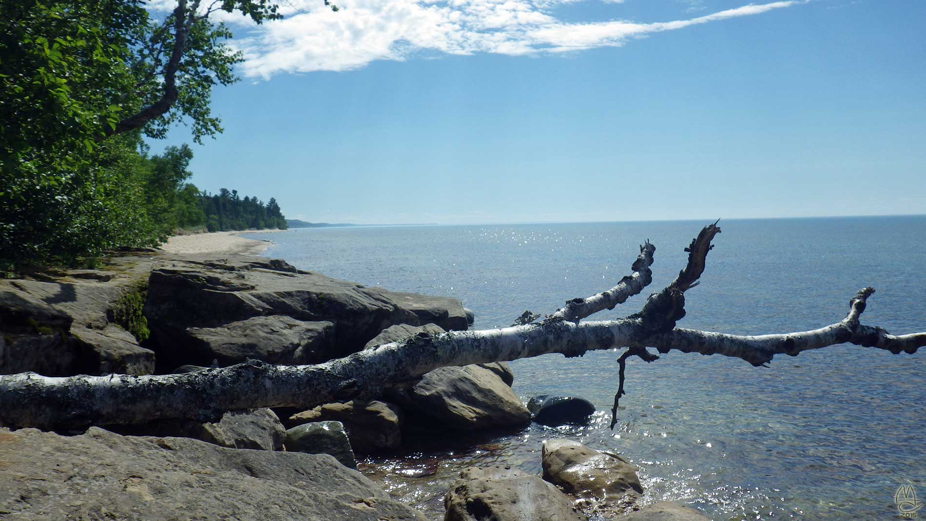 Walking the beach to Au Sable Point.