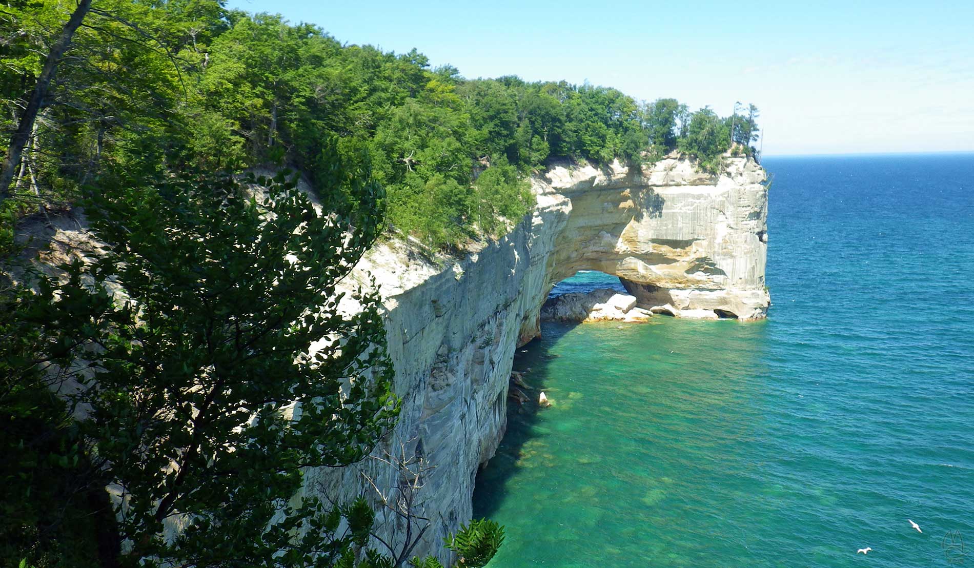 Climbing the cliffs.