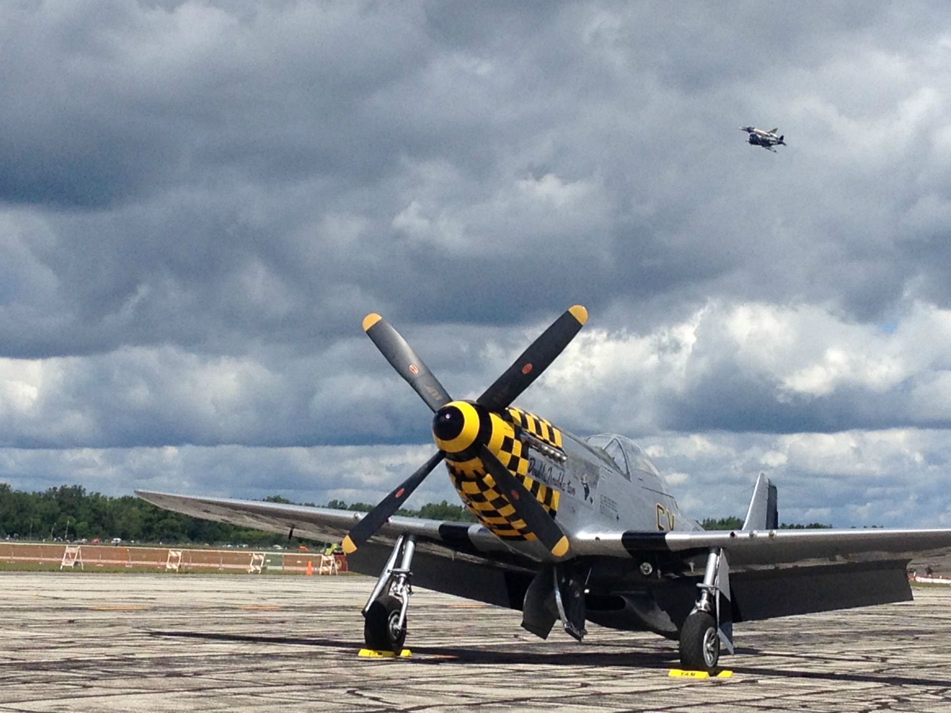 P-51, with Avenger and f-18 Flypast.