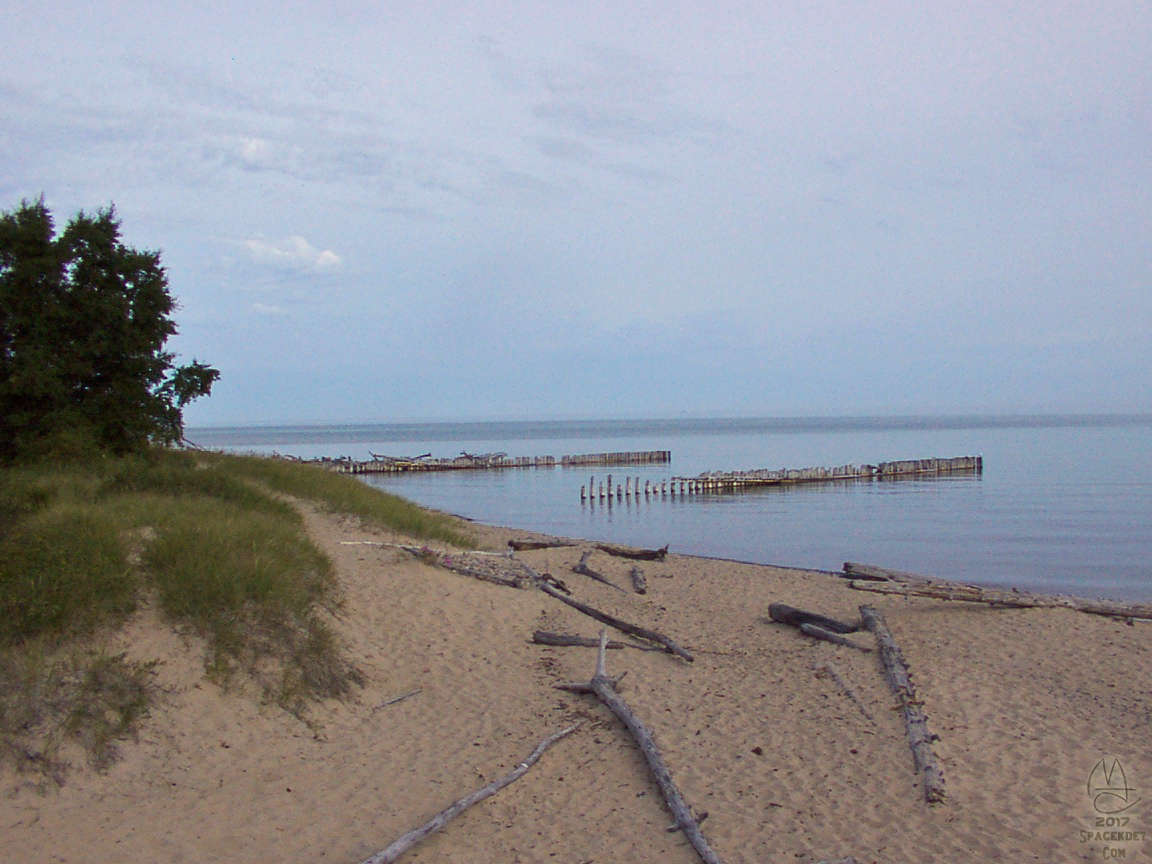 The beach at Whitefish Point Light Station, Paradise, Michigan