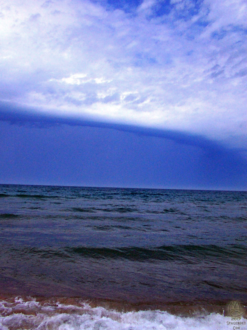 Approaching storm at Crisp Point Light Station.