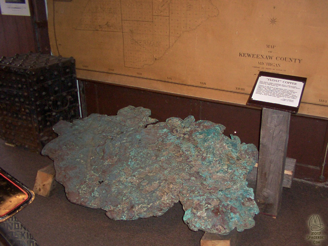 Native copper mass on display near Eagle Harbor Light Station, Eagle Harbor Michigan