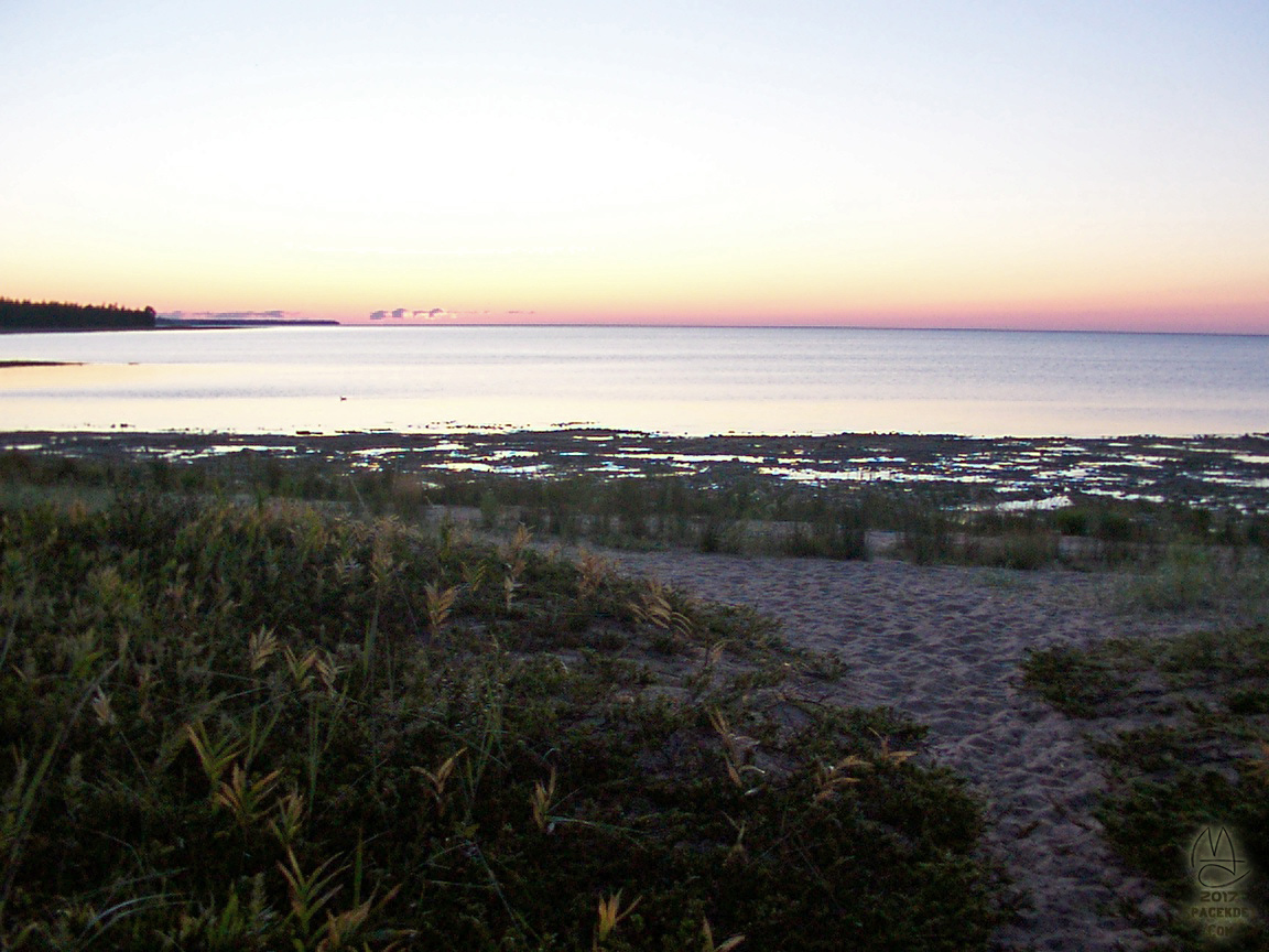 Sunrise over Lake Michigan, Portage Bay State Forest Campground, Garden Peninsula, Michigan