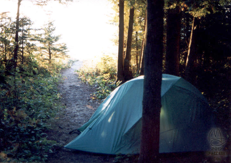 Campsite at Portage Bay State Forest Campground.