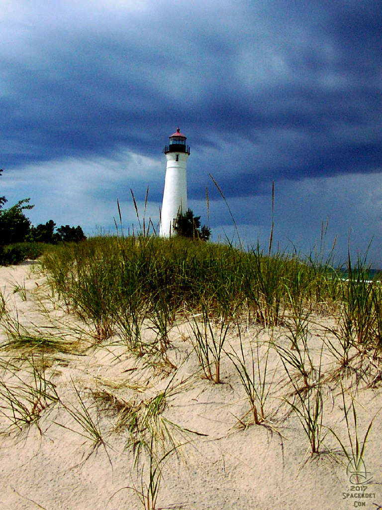 Approaching storm at Crisp Point Light Station.