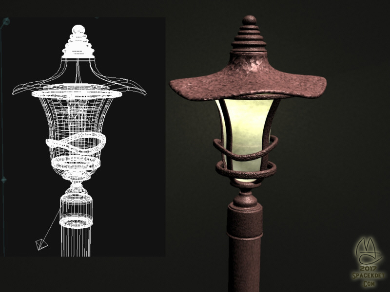 Wireframe Kitchner 'Cotswold' model lamp