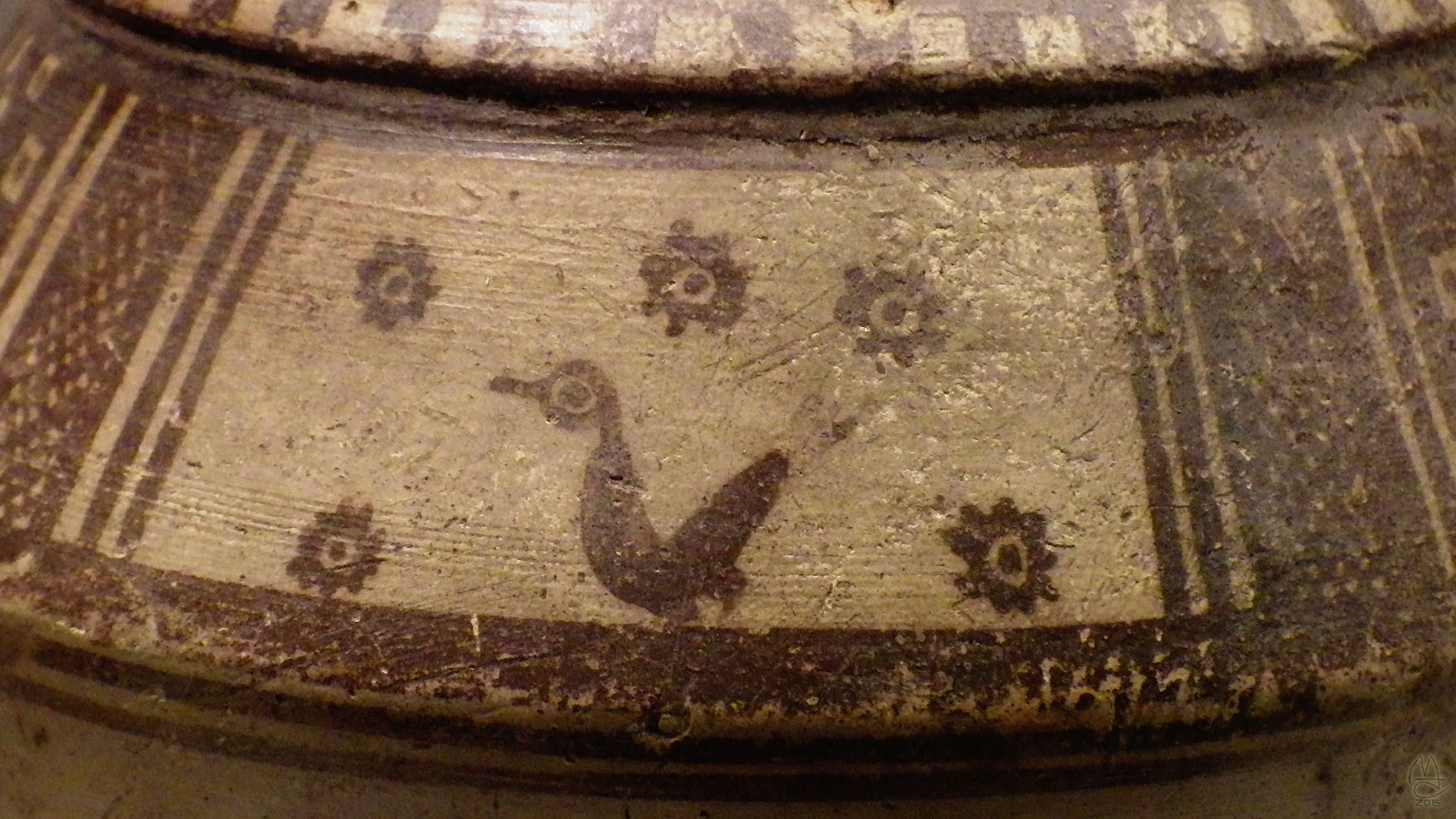 Ancient Middle Eastern pot detail. 