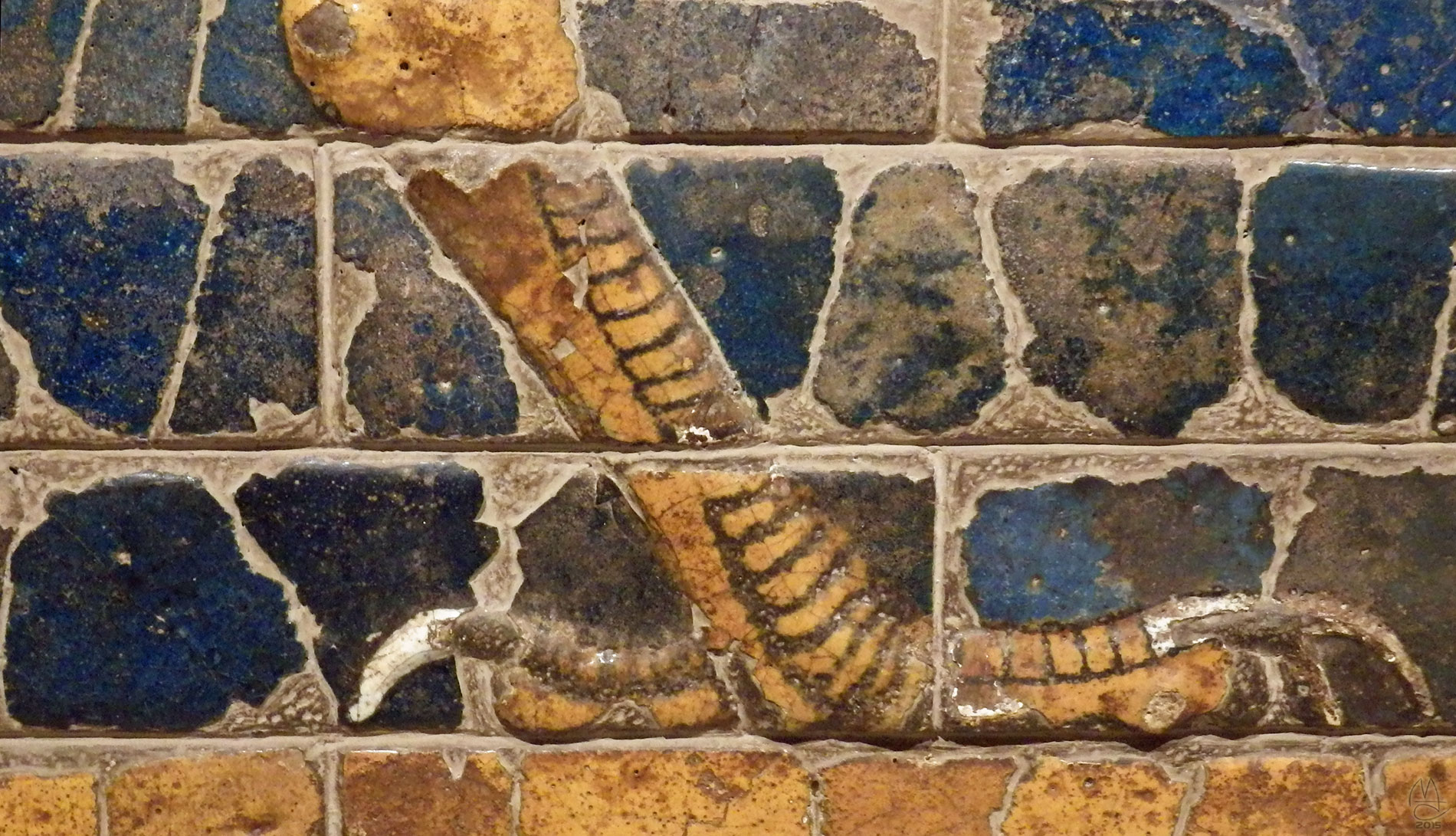 Mushhushshu-Dragon, Symbol of the God Marduk 604-562 BCE. Detail of foot.