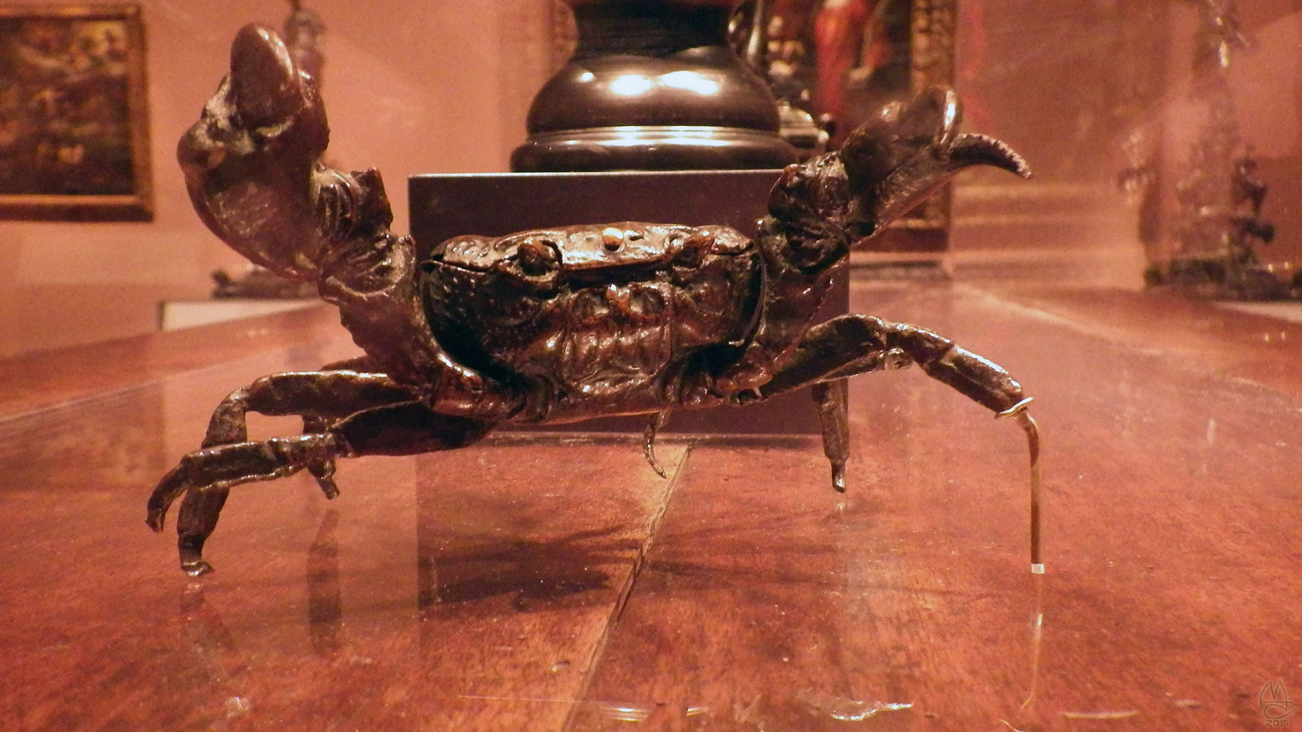 Crab, bronze, about 1500, Italian. Break for lunch, then let's take a drive!