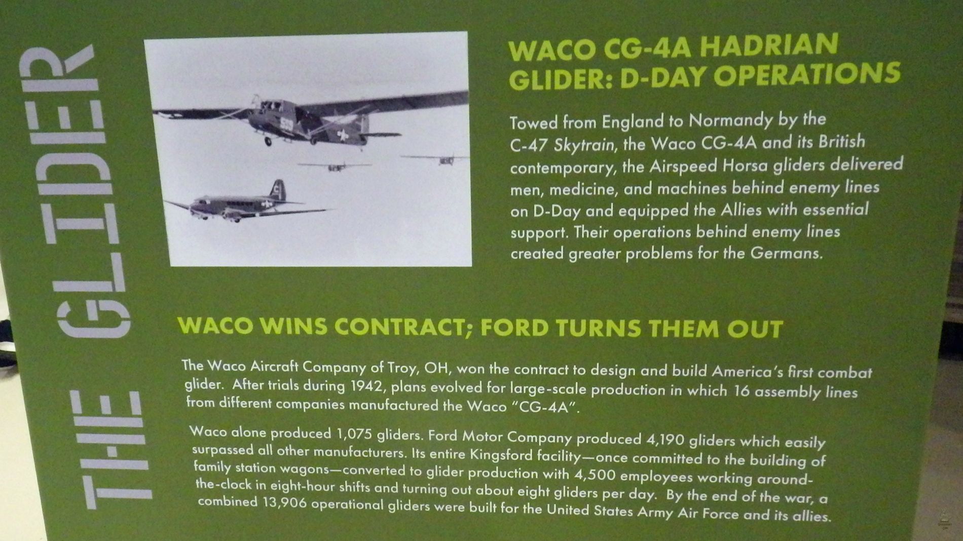Waco Glider sign.