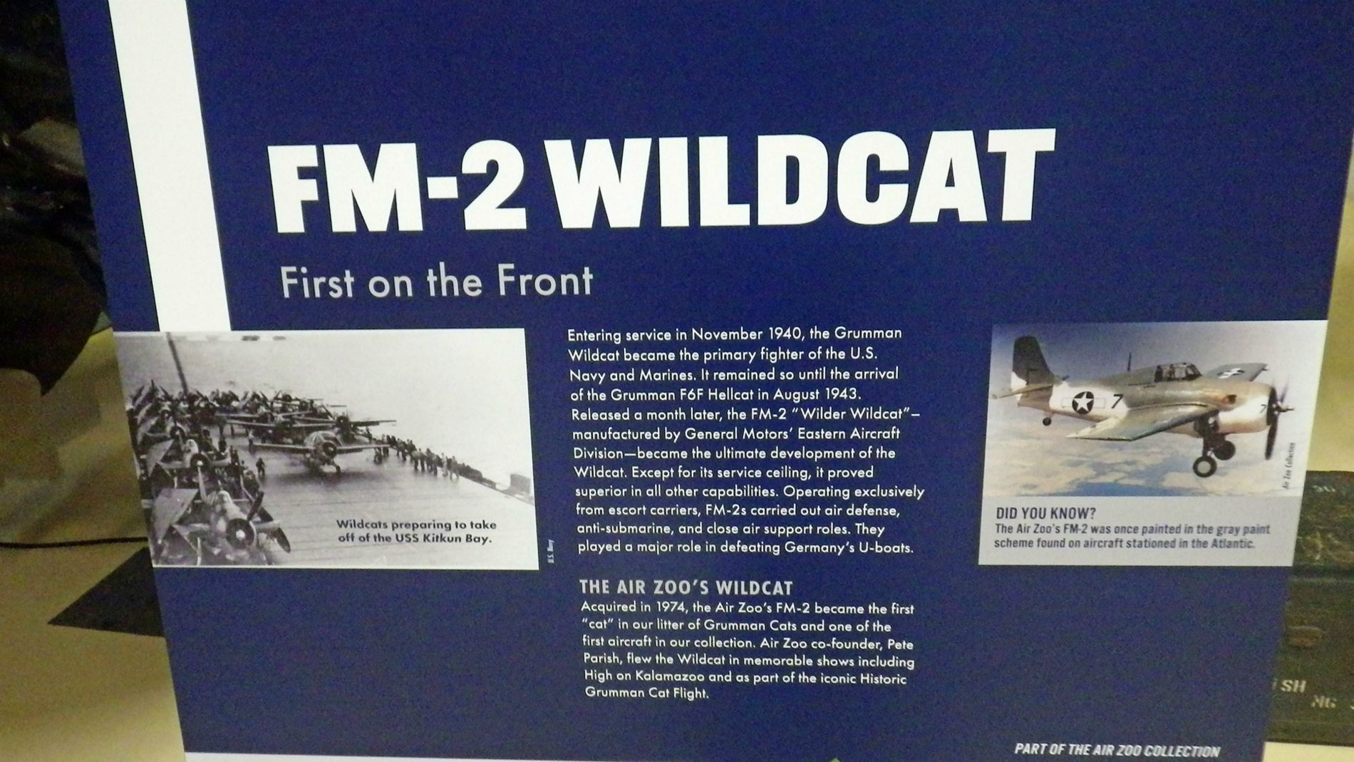 FM-2 Wildcat sign.