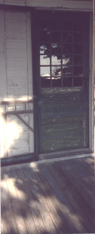 Green door.